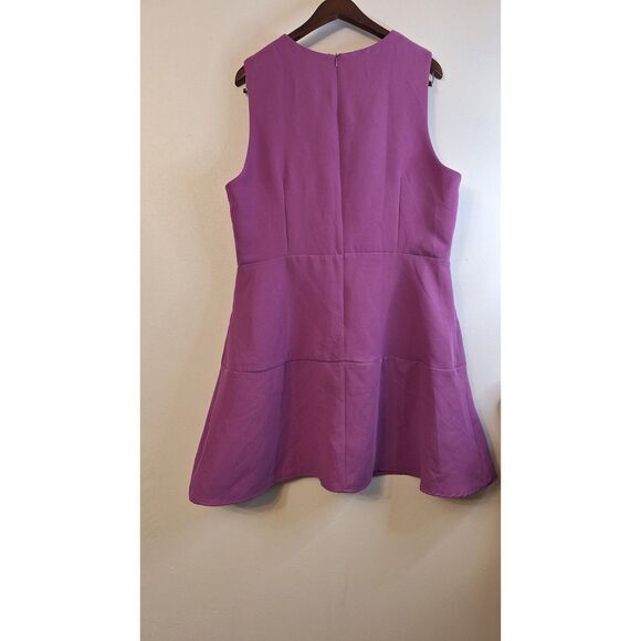 NWT DO+BE PURPLE STRETCH FAIRY KNIT SCUBA CURVY FIT&FLARE SKATER DRESS SIZE 2X - Picture 2 of 6